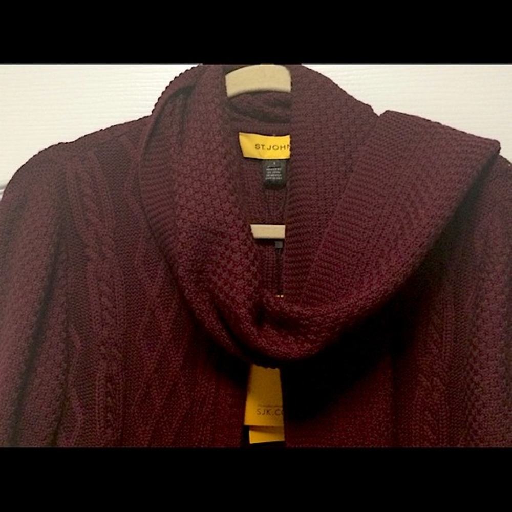 sweater cardigan w/scarf all in one! St. John brand NWT - Picture 4 of 4